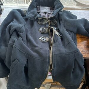 Knitte dove Pleated warm button up coat